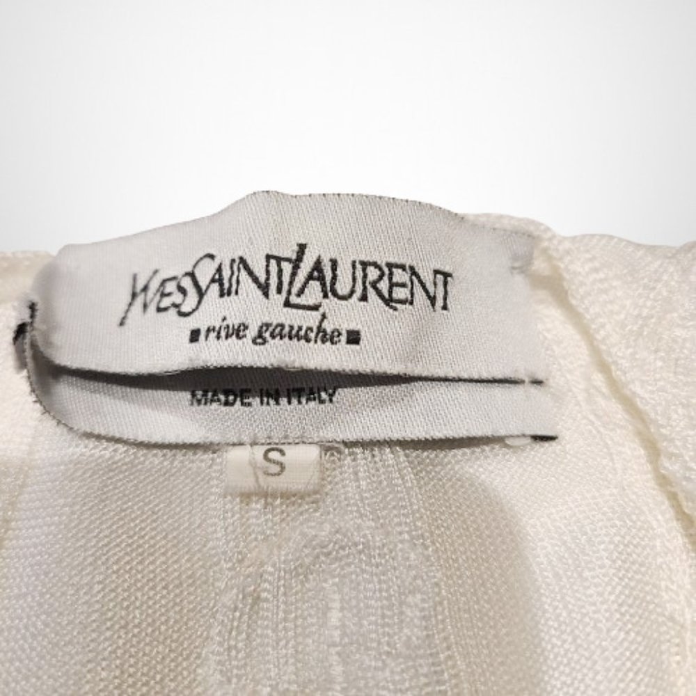 YVES  SAINT LAURENT STUNNING EMBROIDERED FORMAL TANK TOP - SIZE SMALL - Picture 13 of 13